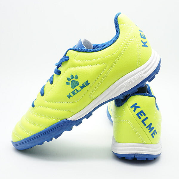 【ショップ限定エントリーでさらに+9倍】INSTINCTTFJRケルメKELME873701-986ネオンイエロー×ブルージュニアサッカートレーニングシューズ