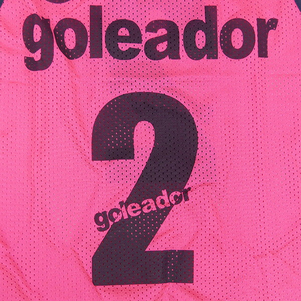 【ショップ限定エントリーでさらに+9倍】ゴレアドールgoleadorビブス10枚セットNO.2〜11A-043サッカーフットサルゼッケンチーム用品収納袋付きフリーサイズ