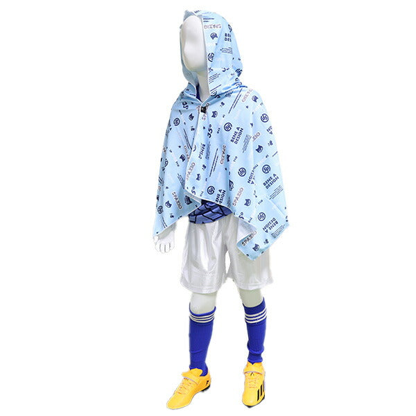 【ショップ限定エントリーでさらに+9倍】【ネコポス送料無料】冷感クールポンチョシェイダースパッツィオSPAZIOピッポ君総柄スポーツ熱中症対策メンズレディースおすすめおしゃれかわいい