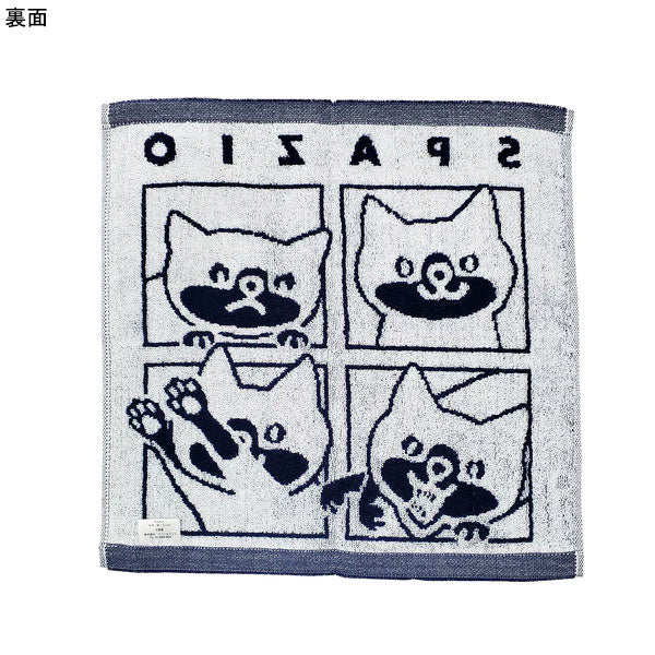 【ショップ限定エントリーでさらに+9倍】【ネコポス対応可】スパッツィオspazioPIPPOくんハンドタオルAC-0136サッカーフットサルハンカチ34×35cmネイビー
