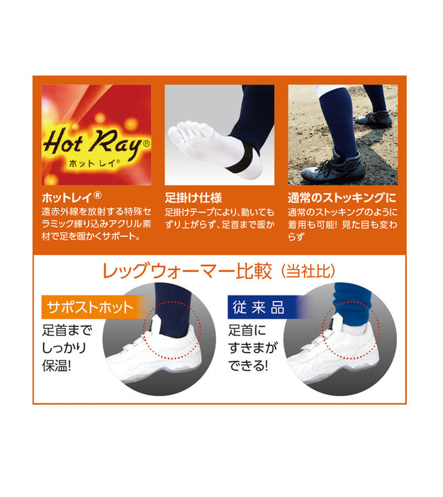 【ネコポス送料無料】レワードREWARDジュニアサポストホットスリム秋冬ストッキングレッグサポーターAC211