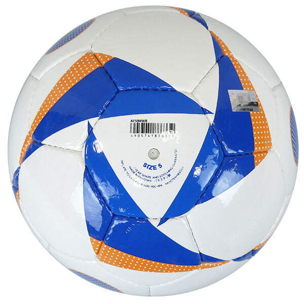 アディダスadidasフースバルリーベリーグ５号球白色×青色AF594WBサッカーボールUEFAEURO2024公式試合球レプリカ5号球別色モデルJFA検定球