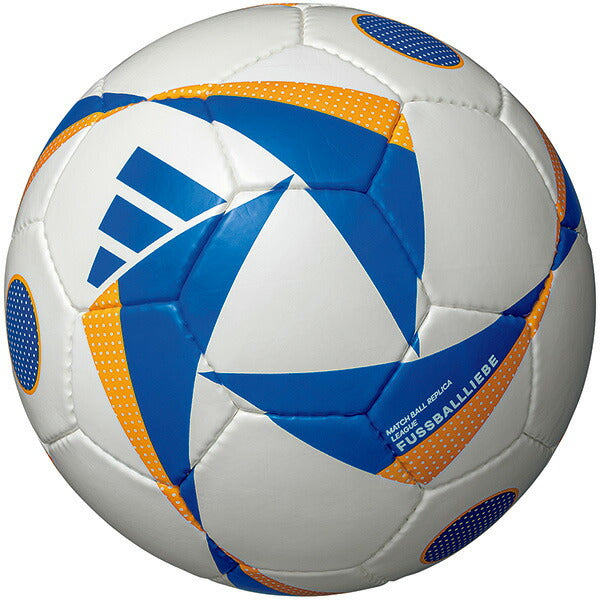 アディダスadidasフースバルリーベリーグ５号球白色×青色AF594WBサッカーボールUEFAEURO2024公式試合球レプリカ5号球別色モデルJFA検定球
