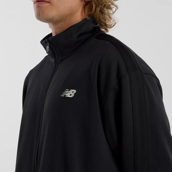 【ショップ限定エントリーでさらに+9倍】ニューバランスNewbalanceメンズトレーニングウェアジャージニットトラックジャケットAMJ51503-BK部活
