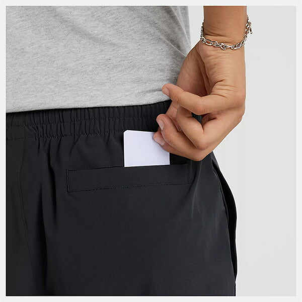 【ショップ限定エントリーでさらに+9倍】ニューバランスNewBalanceメンズハーフパンツワンポイントウーブンランニングスポーツウェアAMS51206-BK