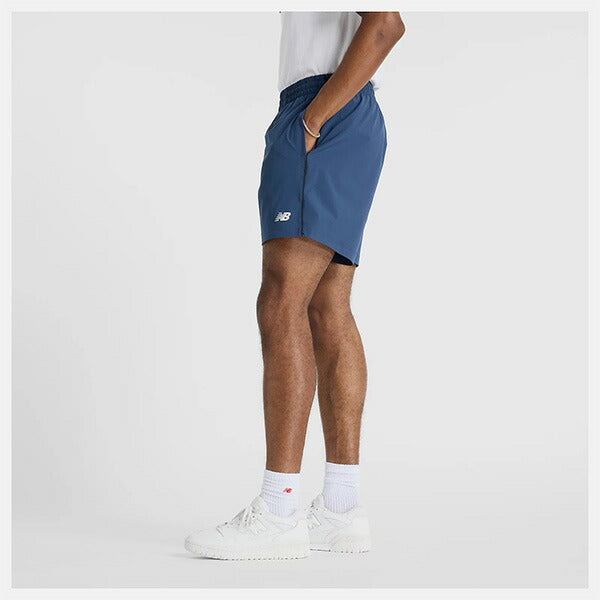 ニューバランスNewBalanceメンズハーフパンツワンポイントウーブンランニングスポーツウェアAMS51206-NNY