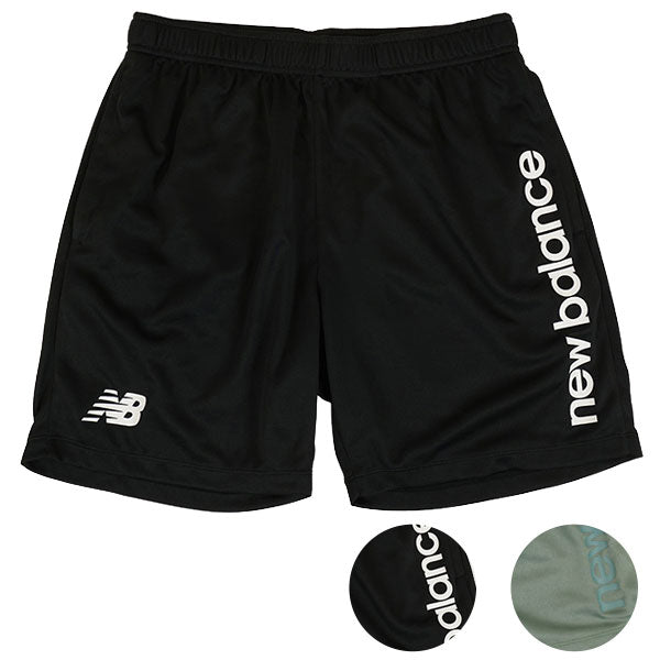 【ネコポス送料無料】ニューバランスNewBalanceBlackOutFun&PlayEditionニットショーツAMS55201-BKサッカーフットサルプラパン練習着メンズ