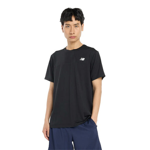 【ネコポス対応可】ニューバランスNewBalanceカラーブロックTシャツメンズ半袖シャツAMT53400-BK