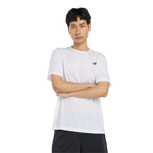 【ネコポス対応可】ニューバランスNewBalanceカラーブロックTシャツメンズ半袖シャツAMT53400-WT