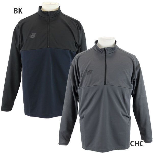 【ショップ限定エントリーでさらに+9倍】ニューバランスNewBalanceBlackOutハーフジップトップAMT2203サッカーフットサルトレーニングトップハーフジップメンズ