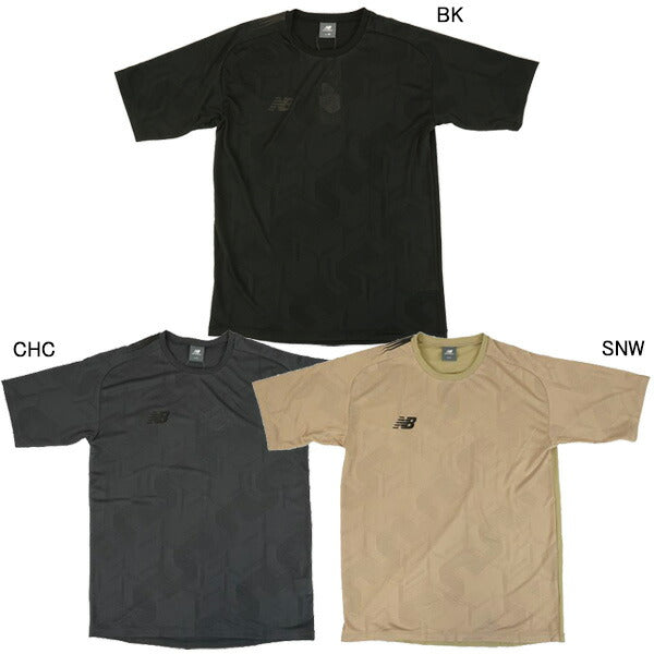 【ショップ限定エントリーでさらに+9倍】【ネコポス送料無料】ニューバランスNewBalanceBlackOutニットショートスリーブTシャツAMT55204サッカーフットサル半袖吸汗速乾メンズ
