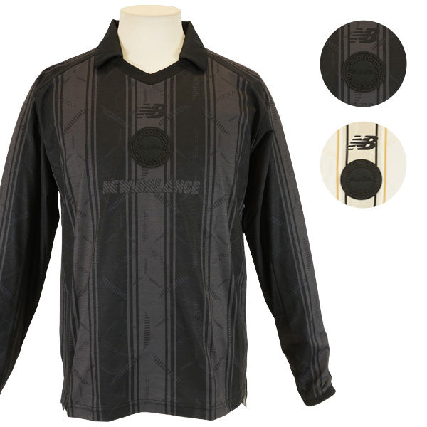 ニューバランスNewBalanceGraphicPoloLongSleeveT-ShirtAMT55252サッカーフットサルプラシャツ長袖メンズ