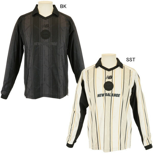 ニューバランスNewBalanceGraphicPoloLongSleeveT-ShirtAMT55252サッカーフットサルプラシャツ長袖メンズ