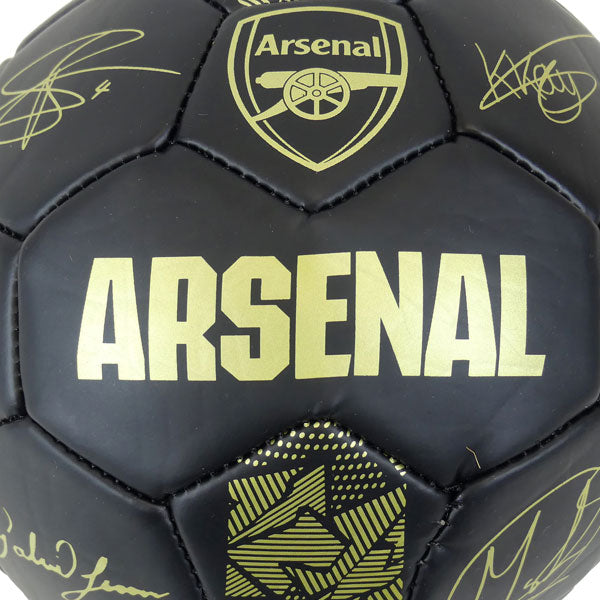 【ショップ限定エントリーでさらに+9倍】アーセナルオフィシャル1号球選手サイン入りブラックARS_SKIL_SIGN_GLD_PHサッカーイングランドサポーターグッズミニボールブラック