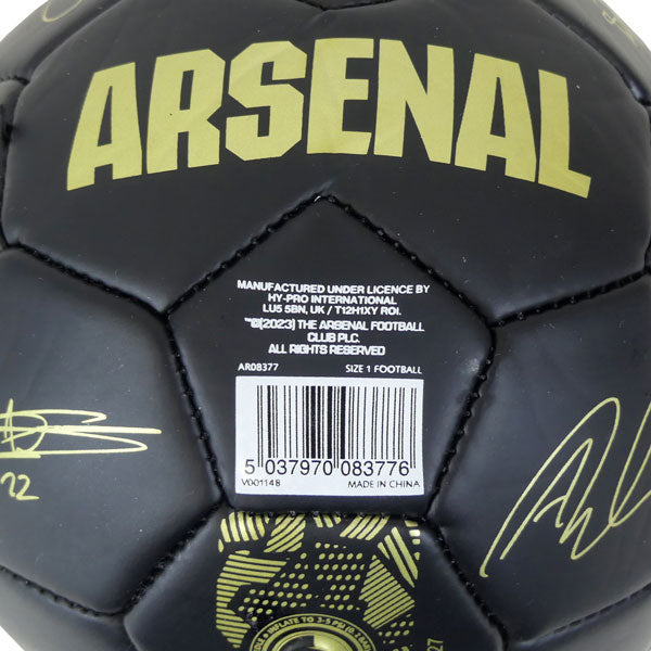 【ショップ限定エントリーでさらに+9倍】アーセナルオフィシャル1号球選手サイン入りブラックARS_SKIL_SIGN_GLD_PHサッカーイングランドサポーターグッズミニボールブラック