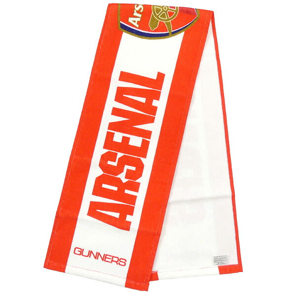 アーセナルオフィシャルARSタオルマフラーARS54652サッカー109×20cmサポーターグッズレッドホワイト