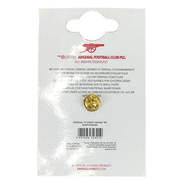 【ネコポス対応可】アーセナルFCクレセントバッジピンバッジARS_BADGEサッカープレミアリーグサポーターグッズ