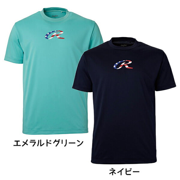 【ネコポス対応可】ローリングスRAWLINGS野球メンズロゴプリントTシャツ半袖AST16S04AST16S04