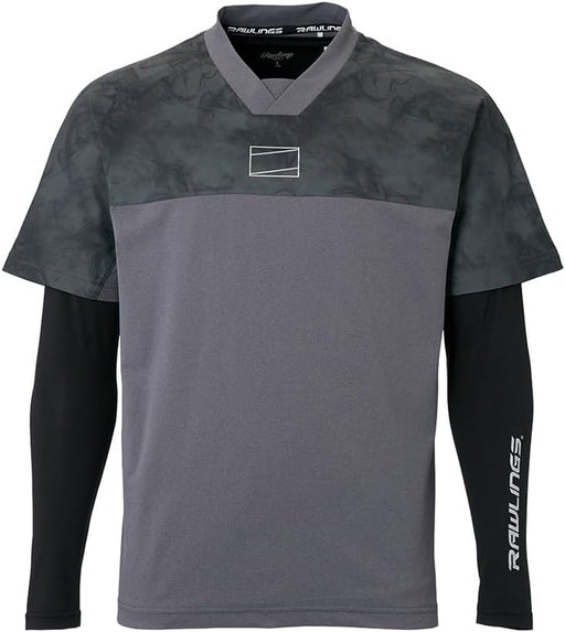 【ショップ限定エントリーでさらに+9倍】野球RAWLINGSローリングスメンズ大人用長袖VトップレイヤードセットアンダーシャツTシャツAUT15S01S