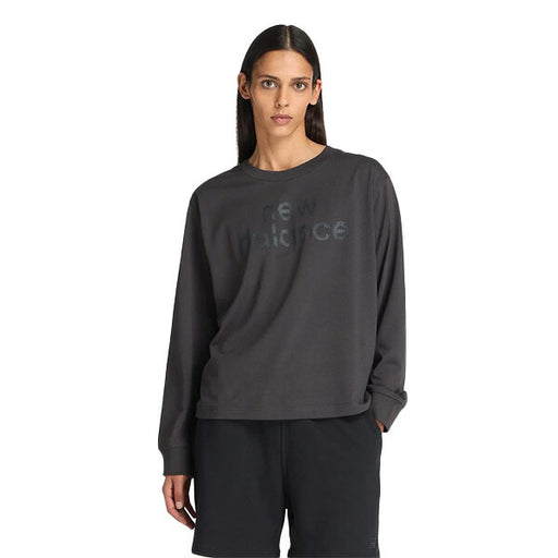 【ショップ限定エントリーでさらに+9倍】NEWBALANCEニューバランスレディースリラックスロングスリーブTシャツ長袖AWT53171-BLK
