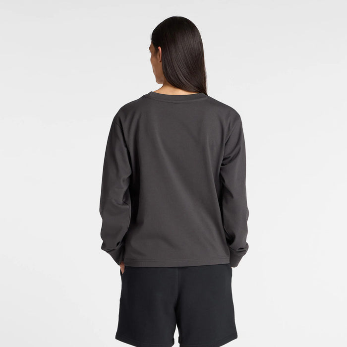 【ショップ限定エントリーでさらに+9倍】NEWBALANCEニューバランスレディースリラックスロングスリーブTシャツ長袖AWT53171-BLK