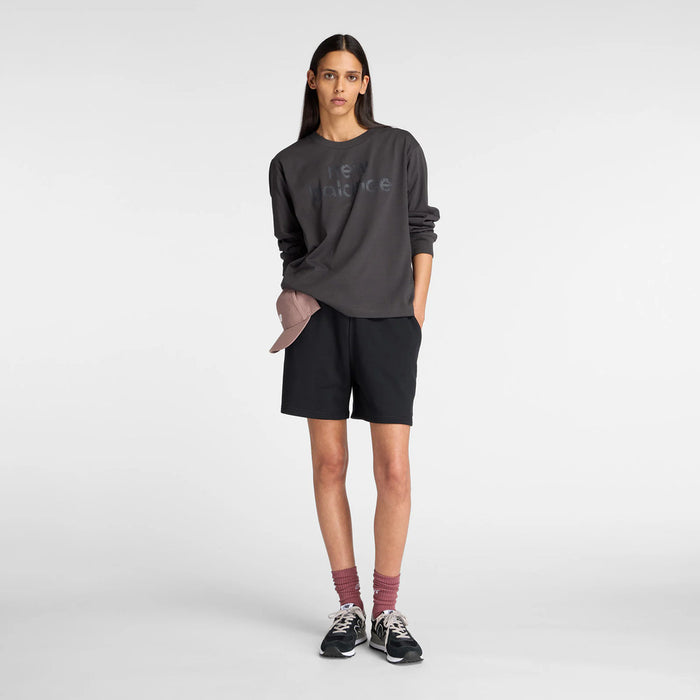 【ショップ限定エントリーでさらに+9倍】NEWBALANCEニューバランスレディースリラックスロングスリーブTシャツ長袖AWT53171-BLK