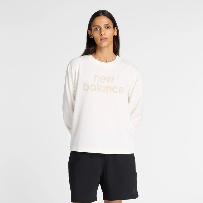 【ショップ限定エントリーでさらに+9倍】NEWBALANCEニューバランスレディースリラックスロングスリーブTシャツ長袖AWT53171-SST