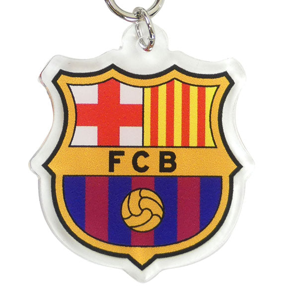 【ネコポス対応可】FCバルセロナオフィシャルアクリルキーホルダー2連チャームBCN87766サッカーラ・リーガサポーターグッズ