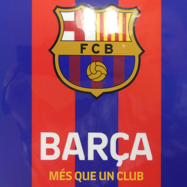 【ネコポス対応可】FCバルセロナエンブレム下敷きBCN88054サッカーラ・リーガサポーターグッズ文房具
