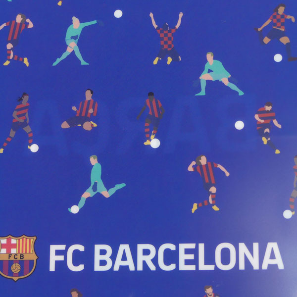 【ネコポス対応可】FCバルセロナエンブレムクリアファイル2枚セットBCN88055サッカーラ・リーガサポーターグッズ