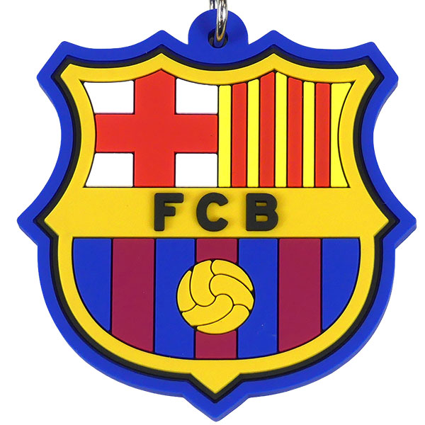 【ネコポス対応可】FCバルセロナラバーキーリングBCN88835サッカーラ・リーガキーホルダーキーリングサポーターグッズ