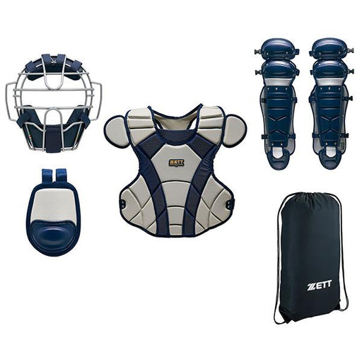 ゼットZETT野球チームグッズ軟式キャッチャー防具4点セットマスクプロテクターレガーツスロートガードBL3350