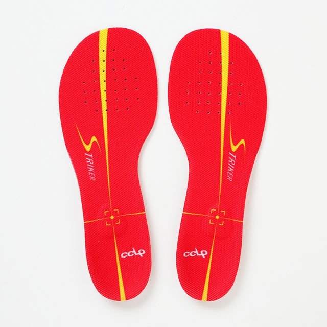 サッカー専用BMZインソールカルパワーストライカーレッド中敷薄型モデル