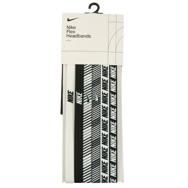 【ショップ限定エントリーでさらに+9倍】【ネコポス送料無料】ナイキNIKEフレックスクラシックヘッドバンド6本入りBN2006-189サッカーフットサル髪留めブラックホワイト