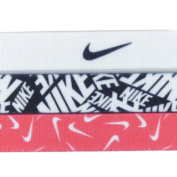 【ショップ限定エントリーでさらに+9倍】【ゆうパケット送料無料】ナイキNIKEプリントヘッドバンド３本パックBN2069-114サッカーフットサルヘアバンド滑り止めホワイト