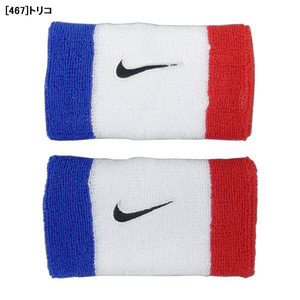 【ネコポス送料無料】ナイキNIKEスウッシュクラシックダブルワイドリストバンドBN4000サッカーフットサルスポーツ2個組