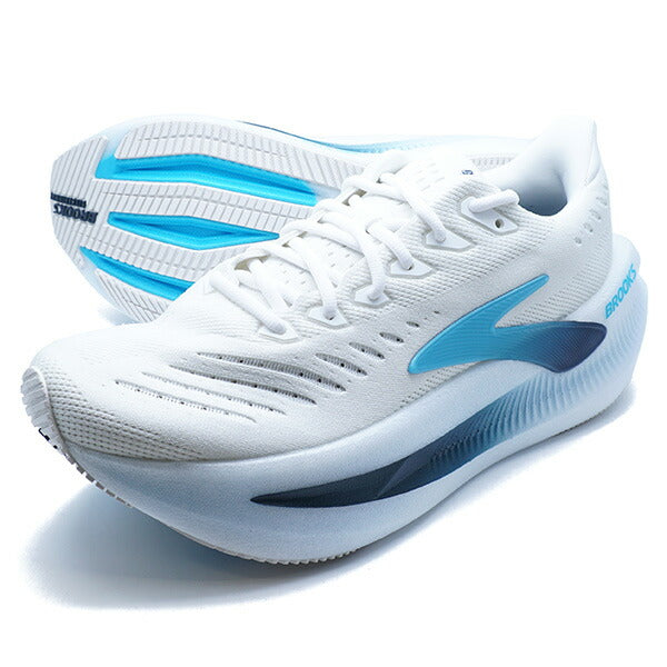 GlycerinMAX2ブルックスBROOKSBRM4793-WBLUホワイトブルーランニングシューズ