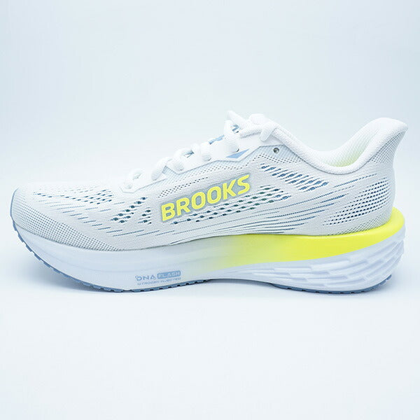 Launch12ブルックスBROOKSBRM4813-WXYホワイトイエローランニングシューズ