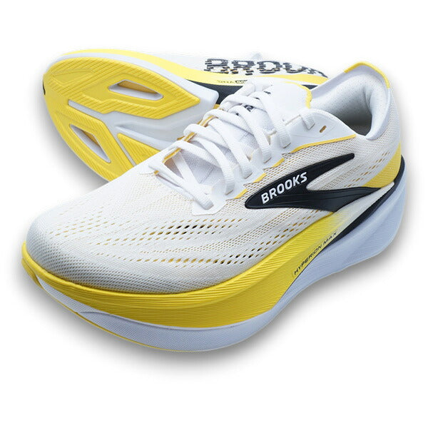 HyperionMAX4ブルックスBROOKSBRM4983-WXYホワイトイエローランニングシューズ
