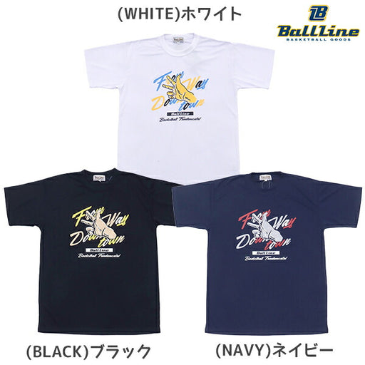 【ショップ限定エントリーでさらに+9倍】【ネコポス送料無料】BALLLINEボールラインバスケットボールメンズTシャツ半袖BT-1724