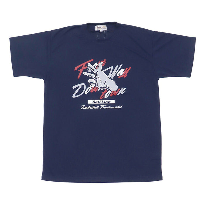 【ショップ限定エントリーでさらに+9倍】【ネコポス送料無料】BALLLINEボールラインバスケットボールメンズTシャツ半袖BT-1724