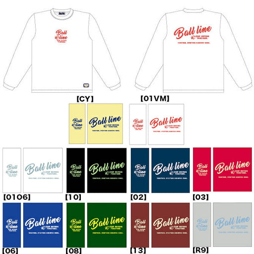 【ネコポス送料無料】オンザコートONTHECOURTBALLLINEロングスリーブTシャツバスケットボール胸文字BT-6845