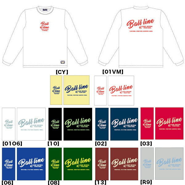 【ネコポス送料無料】オンザコートONTHECOURTBALLLINEロングスリーブTシャツバスケットボール胸文字BT-6845