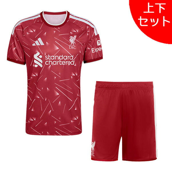 【上下セット】リバプールLFC2026-27レプリカホームユニフォーム半袖ショーツBU823-QU626サッカーレッドアディダスadidas