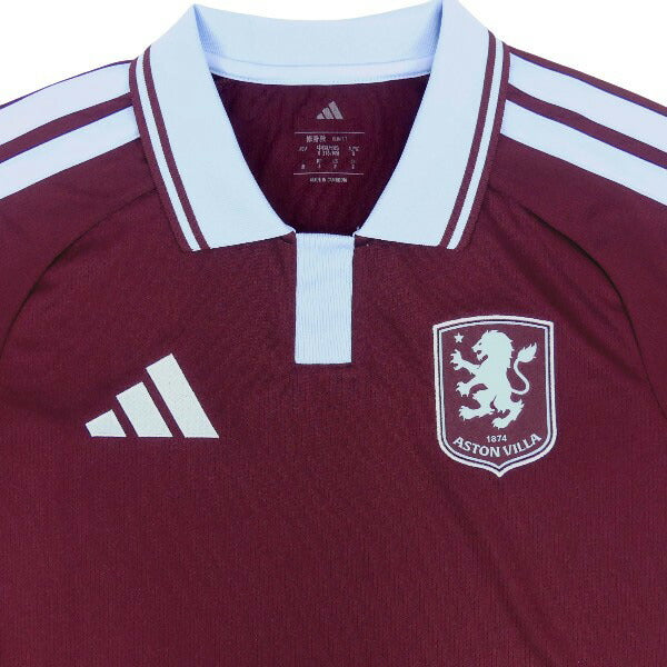 アストンヴィラAVL2026-07レプリカホームユニフォーム半袖BU857-JZ4736サッカーマルーンアディダスadidas