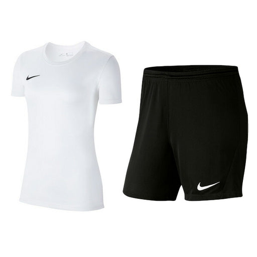 【ネコポス送料無料】ナイキNIKEレディースTシャツハーフパンツ上下セットBV6728-100BV6860-010ホワイトサッカー