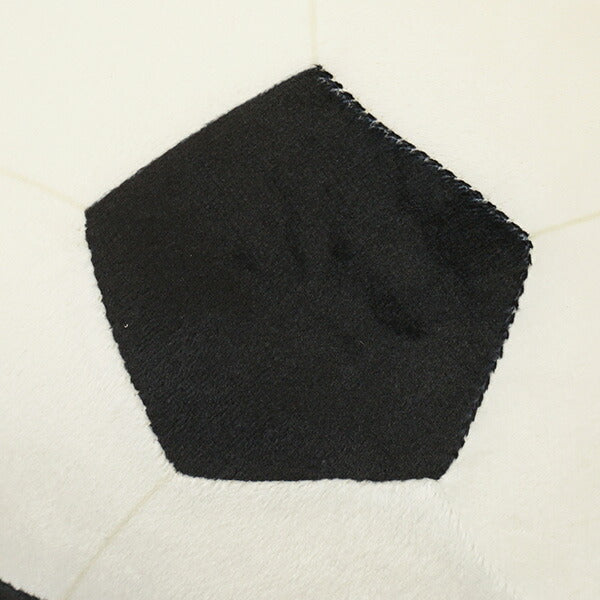 【エントリーでポイント10倍】ガッツ！！サッカー部クッションC-212サッカーフットサル25cmインテリアホワイトブラック