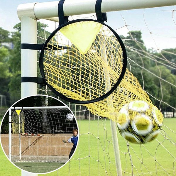 ARIKAゴールネットターゲット小サイズC-235サッカーシュート練習ターゲットネット収納袋付きイエロー