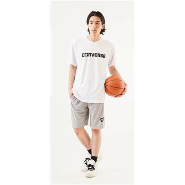 コンバースCONVERSEバスケットボールトレーニングウェアTシャツ半袖吸汗速乾中学校高校バスケット半袖シャツ練習着CB231356