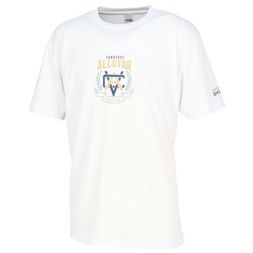 【ネコポス送料無料】コンバースCONVERSEメンズレディースバスケットボールゲームシャツ前中央エンブレム背文字CB251355プリントTシャツ半袖